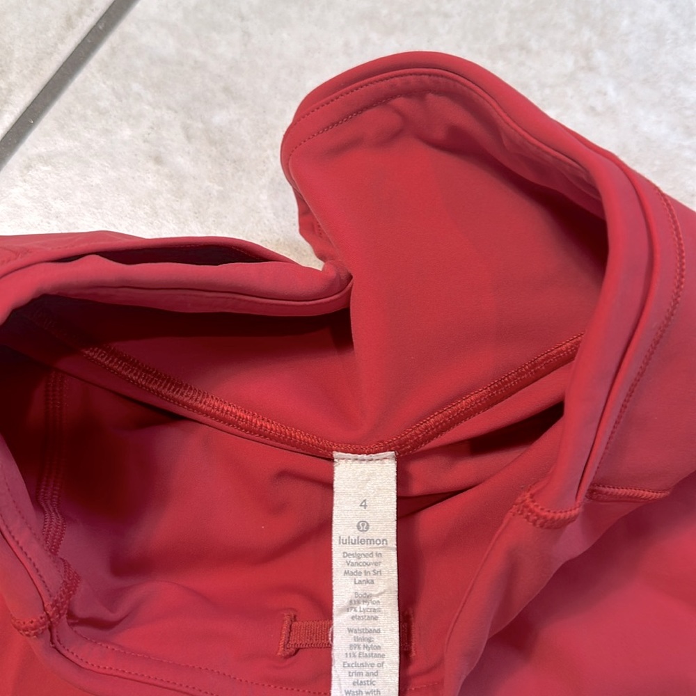 Lululemon Fast & Free Crop II‎ *Nulux 19" Persian Red - Picture 9 of 14